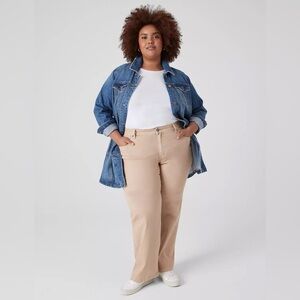 Lane Bryant Relaxed Straight Tan Jean Size 26 NWT